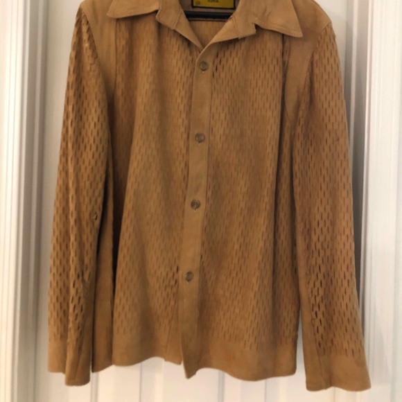 Vintage 70-80's a Robert Lewis idea Men's Suede Shirt Size: 42 - Picture 2 of 15